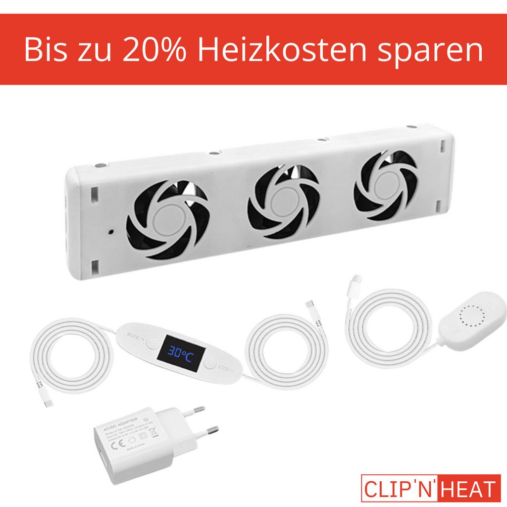 CLIP'N'HEAT Heizkörperventilator Single Set